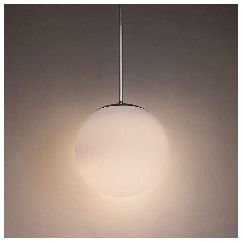 Image 2 dweLED Niveous 13 3/4" Wide Brushed Nickel LED Pendant Light more views