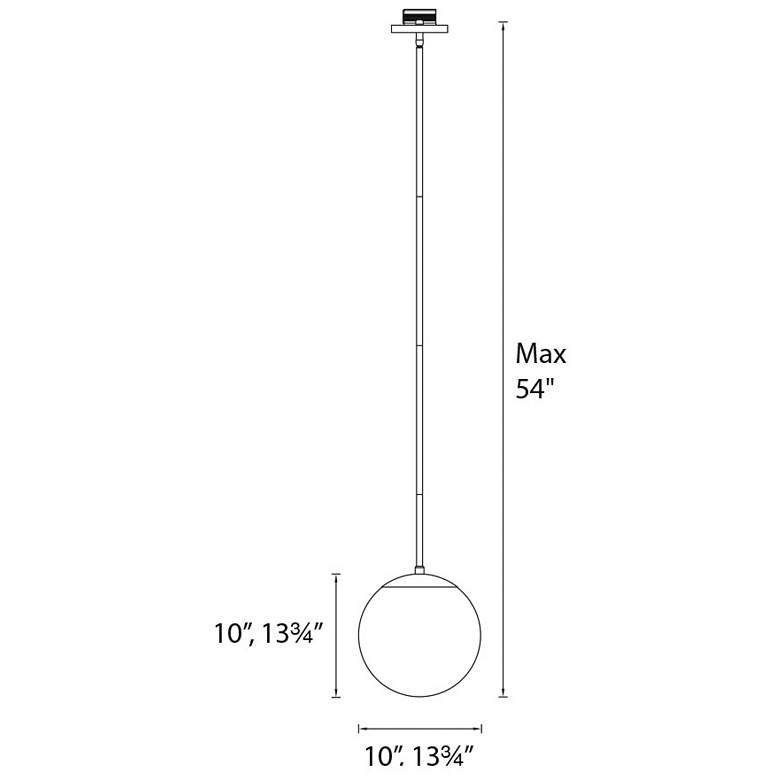 Image 3 dweLED Niveous 13 3/4" Wide Brushed Nickel LED Pendant Light more views