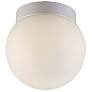 1_dweLED Niveous 6" Wide White Globe Modern LED Ceiling Light