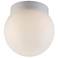 dweLED Niveous 6" Wide White Globe Modern LED Ceiling Light