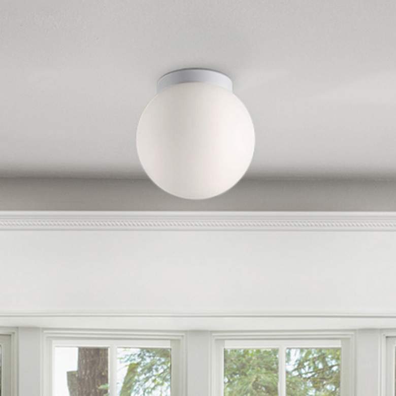 Image 1 dweLED Niveous 9" Wide White LED Ceiling Light