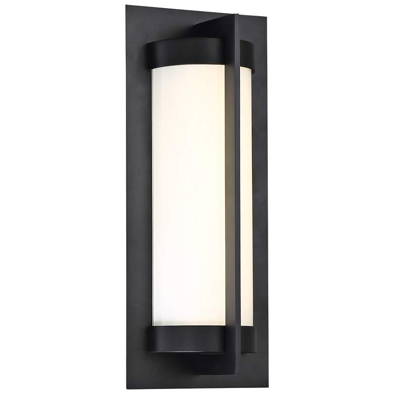 Image 1 dweLED Oberon 14" High Black LED Outdoor Wall Light