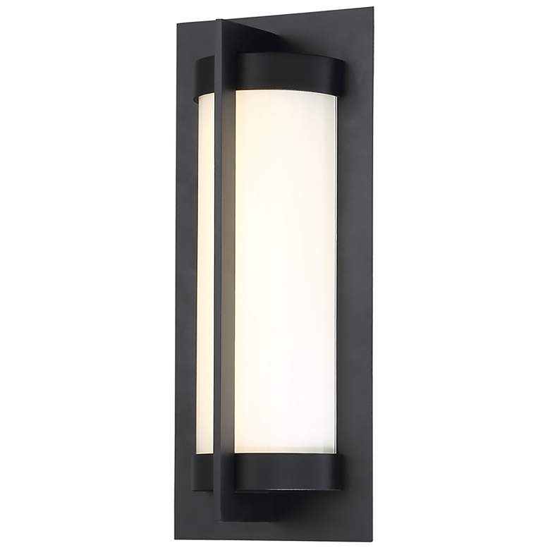 Image 1 dweLED Oberon 14 inch High Black LED Outdoor Wall Light