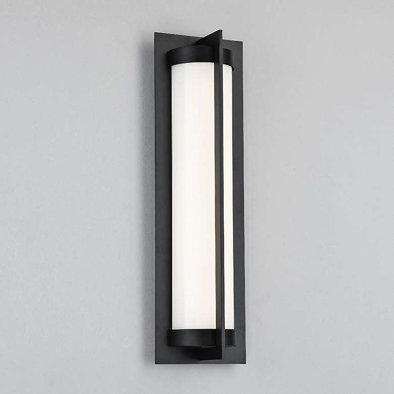 Image 3 dweLED Oberon 20 inch High Black LED Outdoor Wall Light more views