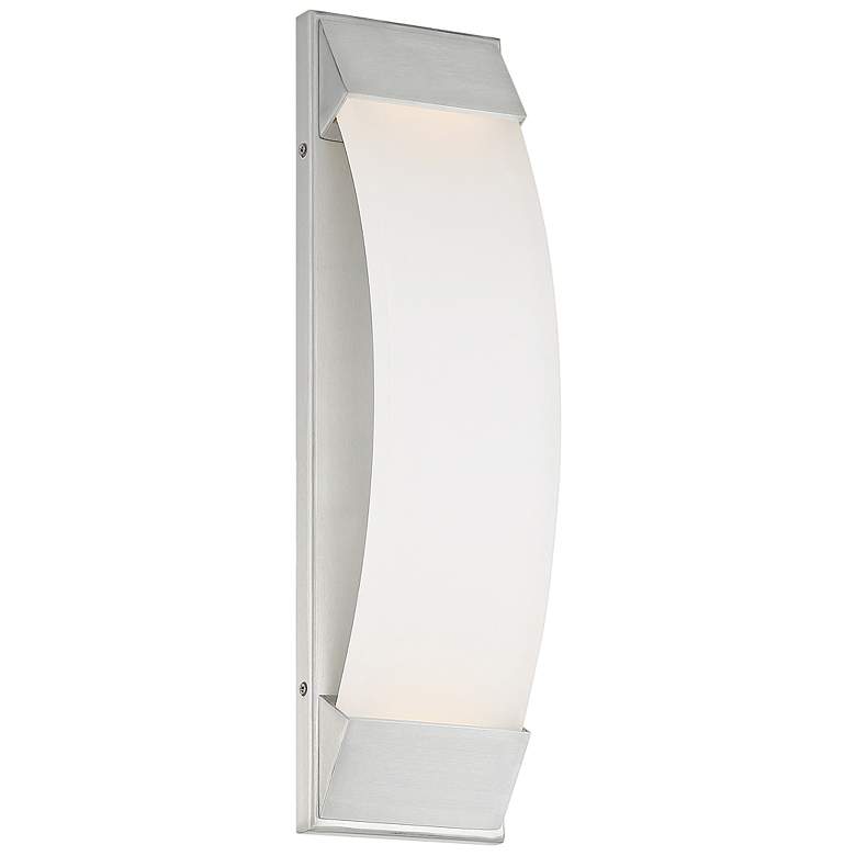 Image 1 dweLED Panorama 18"H Brushed Aluminum LED Outdoor Wall Light