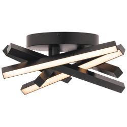 dweLED Parallax 16 1/4" Wide Black LED Ceiling Light