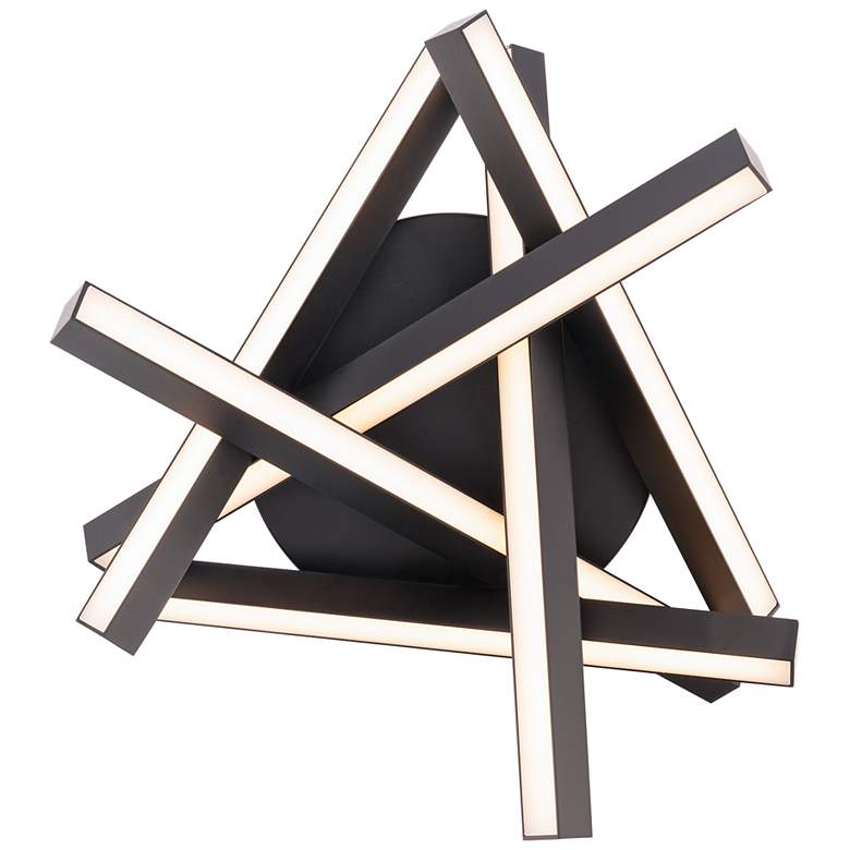 Image 3 DweLED Parallax 16 1/4" Wide Black LED Ceiling Light more views