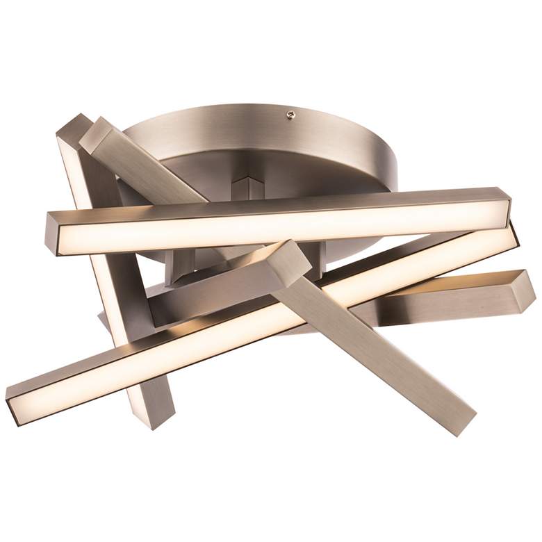 Image 2 DweLED Parallax 16 1/4"W Brushed Nickel LED Ceiling Light