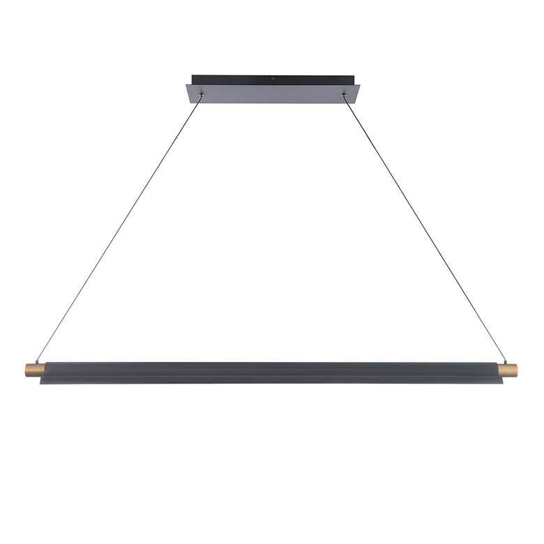 Image 4 DweLED Pavilion 44 1/4" Wide Black LED Linear Pendant more views
