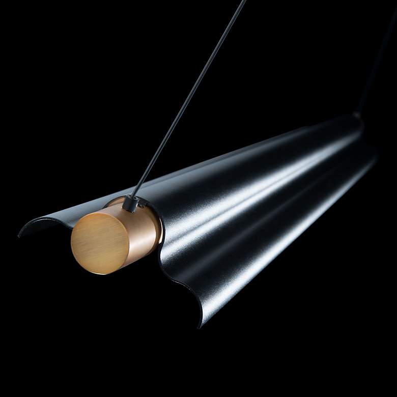 Image 7 DweLED Pavilion 44 1/4" Wide Black LED Linear Pendant more views
