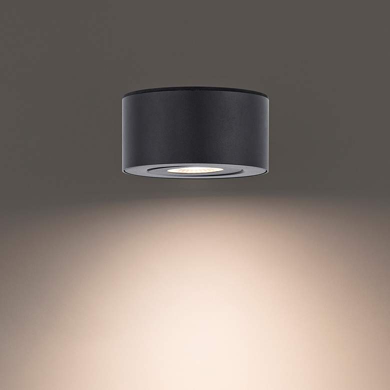 Image 2 dweLED Peek 4 3/4" Wide Black LED Outdoor Ceiling Light