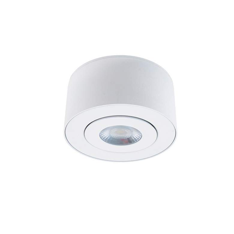 Image 1 dweLED Peek 4 3/4" Wide White LED Outdoor Ceiling Light