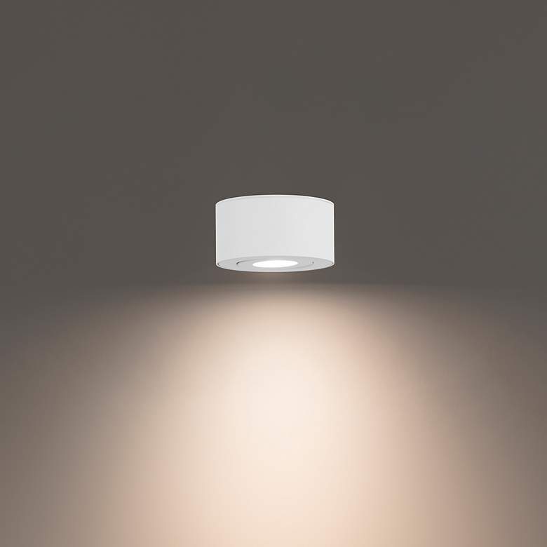 Image 3 dweLED Peek 4 3/4" Wide White LED Outdoor Ceiling Light more views