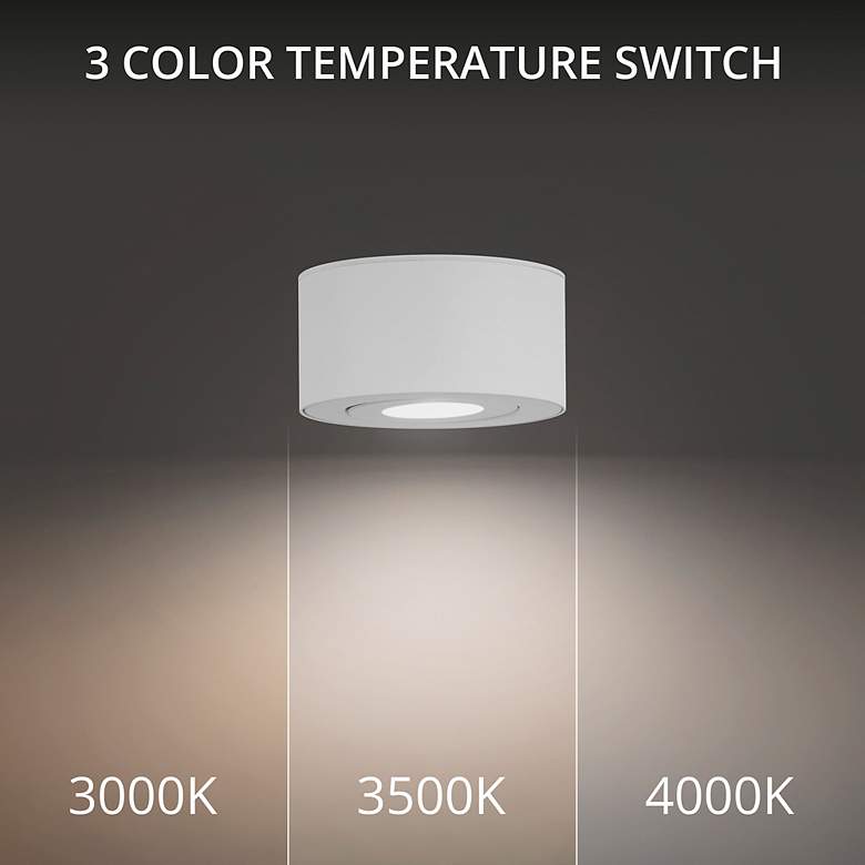 Image 5 dweLED Peek 4 3/4" Wide White LED Outdoor Ceiling Light more views