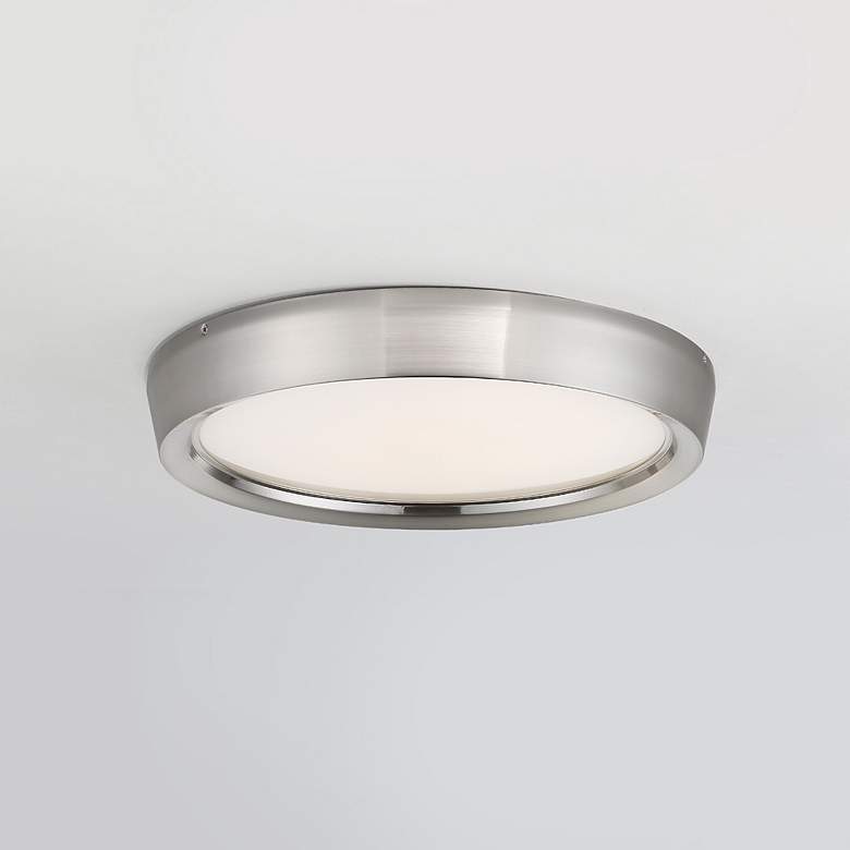Image 1 dweLED Planets 17" Wide Brushed Nickel LED Ceiling Light