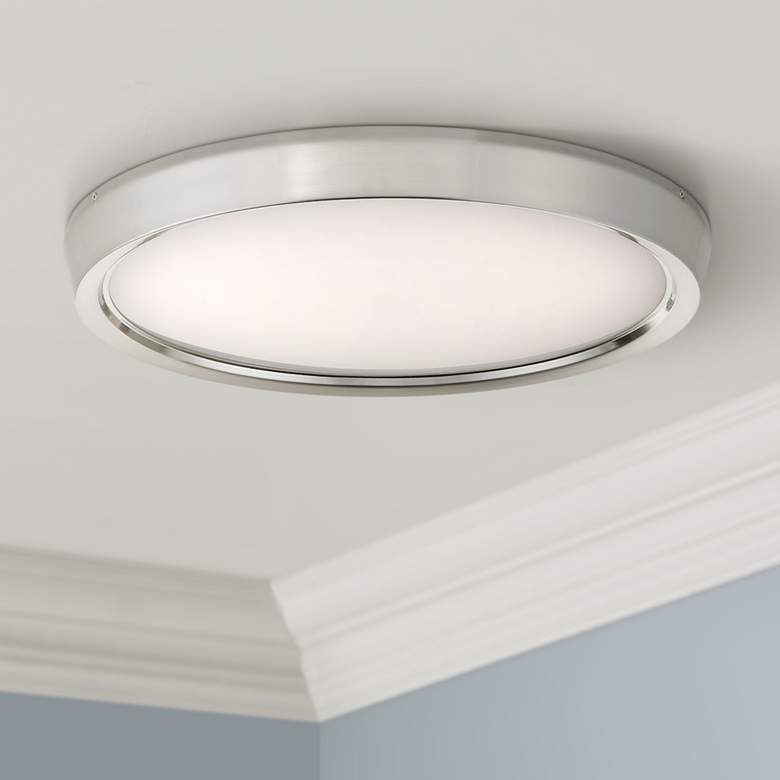 Image 1 dweLED Planets 22" Wide Brushed Nickel LED Ceiling Light