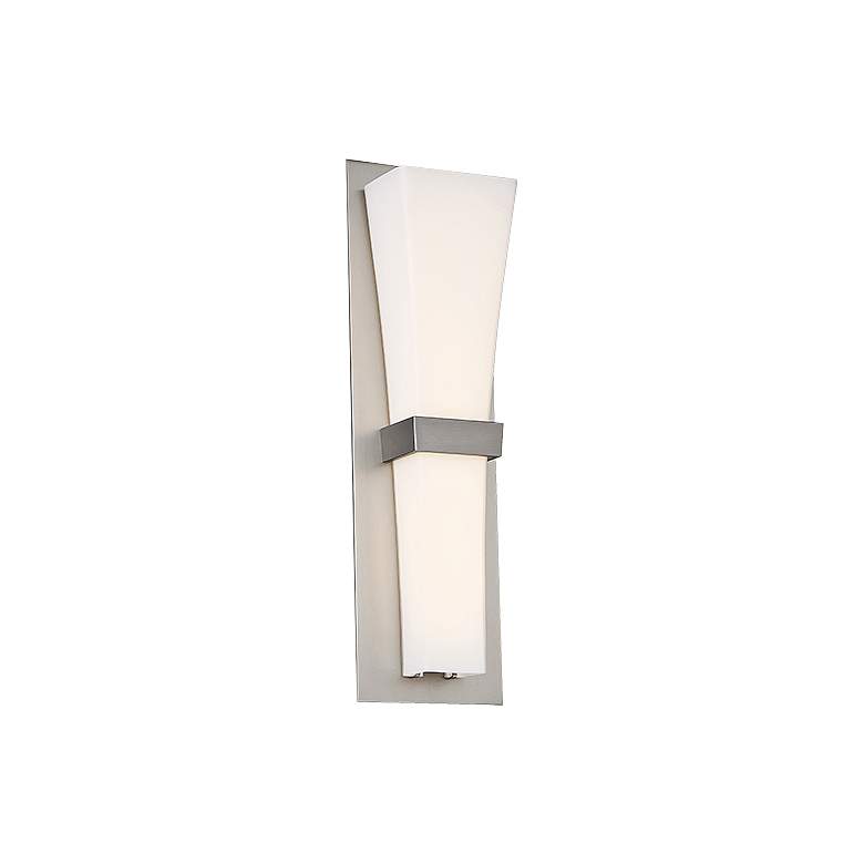 Image 1 dweLED Prohibition 20 inch High Satin Nickel LED Wall Sconce