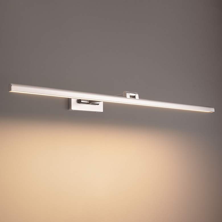 Image 1 DweLED Reed 42" Wide Brushed Nickel LED Picture Light