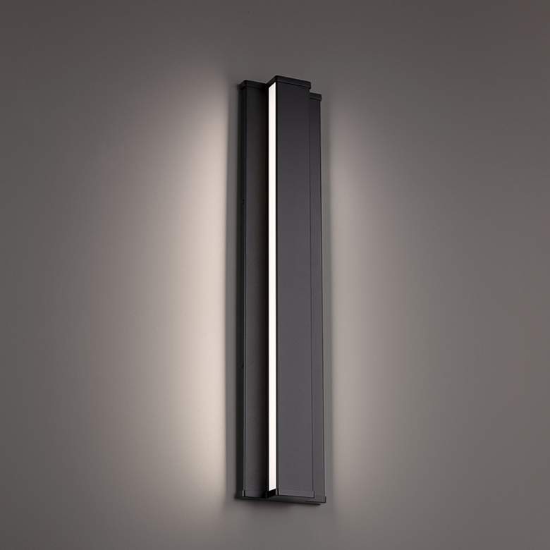 Image 1 dweLED Revels 24" High Black LED Linear Outdoor Wall Light