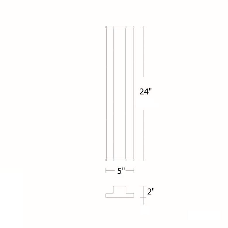Image 5 dweLED Revels 24" High Black LED Linear Outdoor Wall Light more views