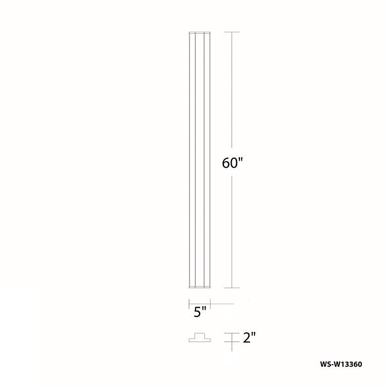 Image 5 dweLED Revels 60" High Black 3000K LED Outdoor Wall Light more views