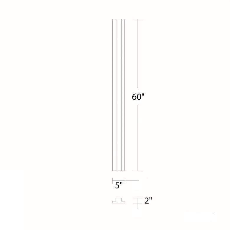 Image 5 dweLED Revels 60" High Black LED Outdoor Wall Light more views