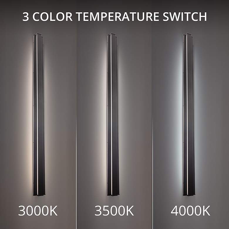 Image 3 dweLED Revels 72" High Black LED Outdoor Wall Light more views