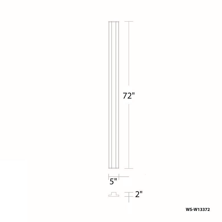 Image 4 dweLED Revels 72" High Black LED Outdoor Wall Light more views
