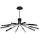 dweLED Ronin 44" Wide Black 10-Light LED Pendant Light