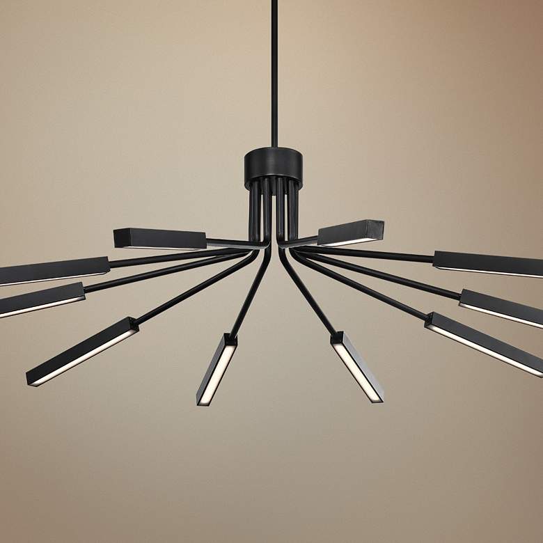 Image 1 dweLED Ronin 44" Wide Black 10-Light LED Pendant Light
