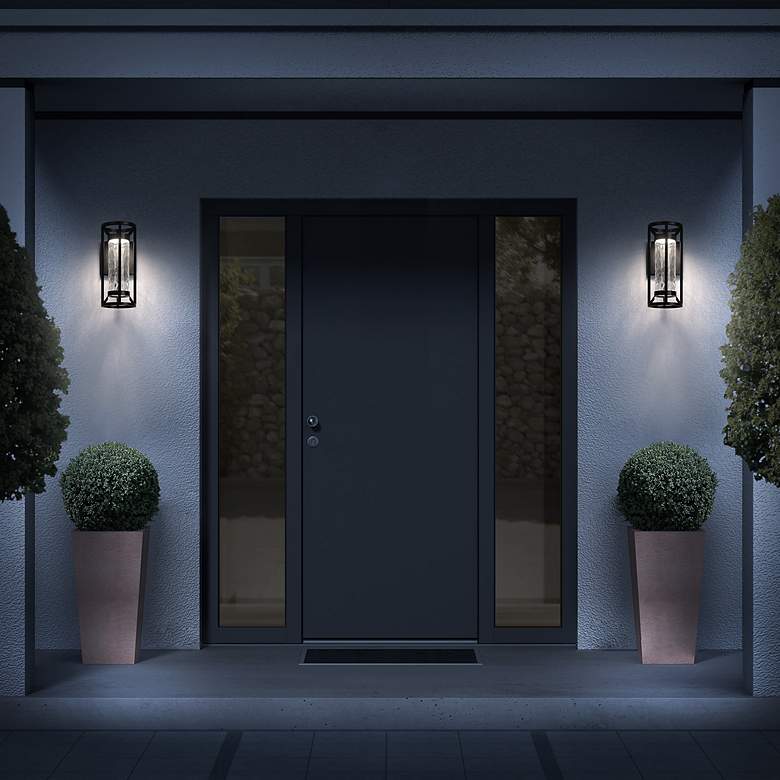 Image 6 dweLED Roslyn 14" High Black LED Outdoor Wall Light more views
