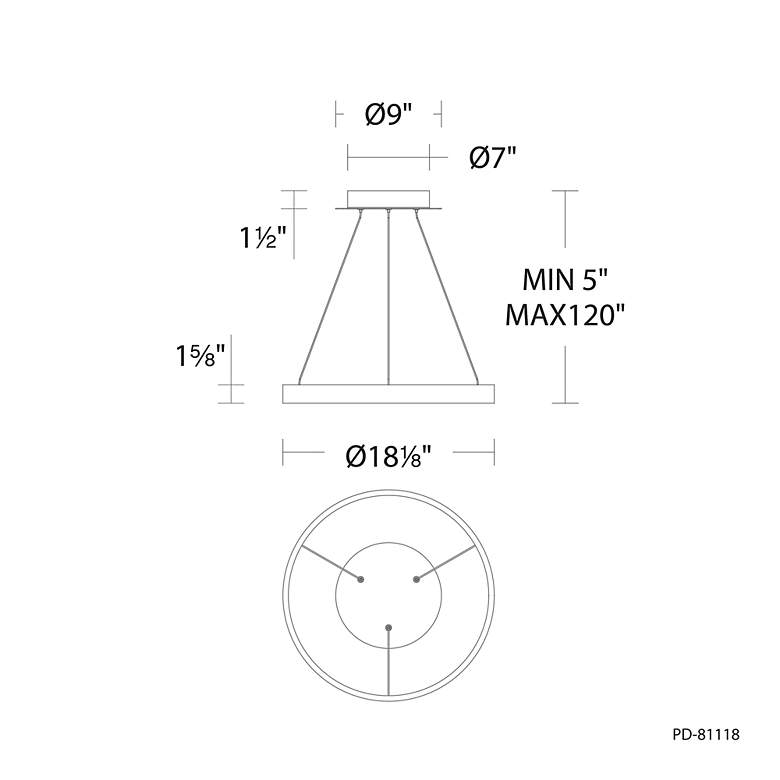 Image 4 dweLED Sirius 18 1/4" Wide White LED Pendant Light more views