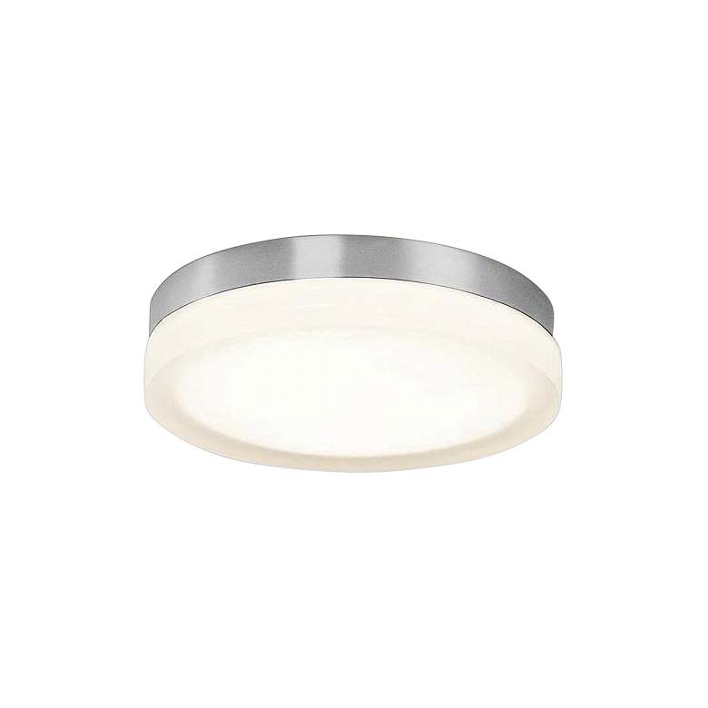 Image 1 dweLED Slice 11 inch Wide Brushed Nickel Round LED Ceiling Light