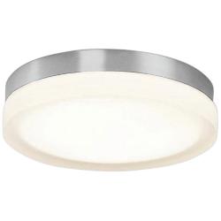 dweLED Slice 11&quot; Wide Brushed Nickel Round LED Ceiling Light