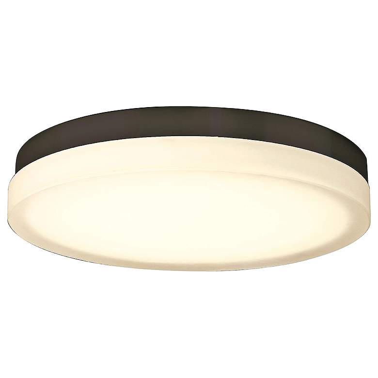Image 1 dweLED Slice 15" Wide Bronze Round LED Ceiling Light