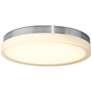 dweLED Slice 15" Wide Brushed Nickel Round LED Ceiling Light