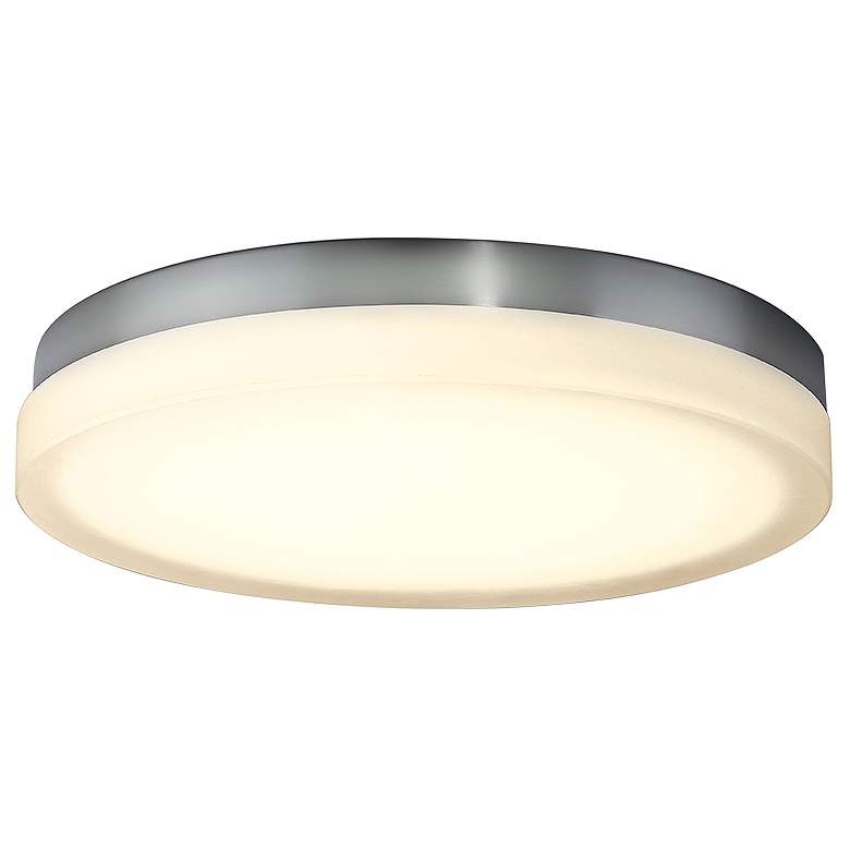 Image 1 dweLED Slice 15 inch Wide Chrome Round LED Ceiling Light