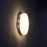 dweLED Slice 9" Wide Brushed Nickel Round LED Ceiling Light