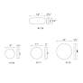 Thumbnail3 of dweLED Slice 9" Wide Brushed Nickel Round LED Ceiling Light more views