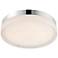dweLED Slice 9" Wide Chrome Round LED Ceiling Light