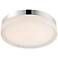 dweLED Slice 9" Wide Chrome Round LED Ceiling Light