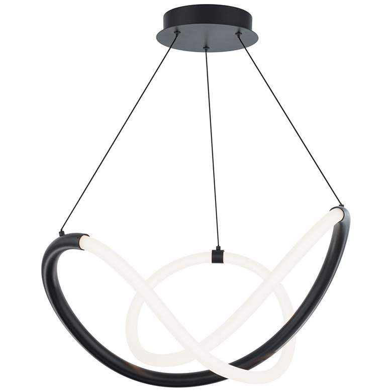 Image 2 dweLED Solo 22 1/2" Wide Black LED Chandelier