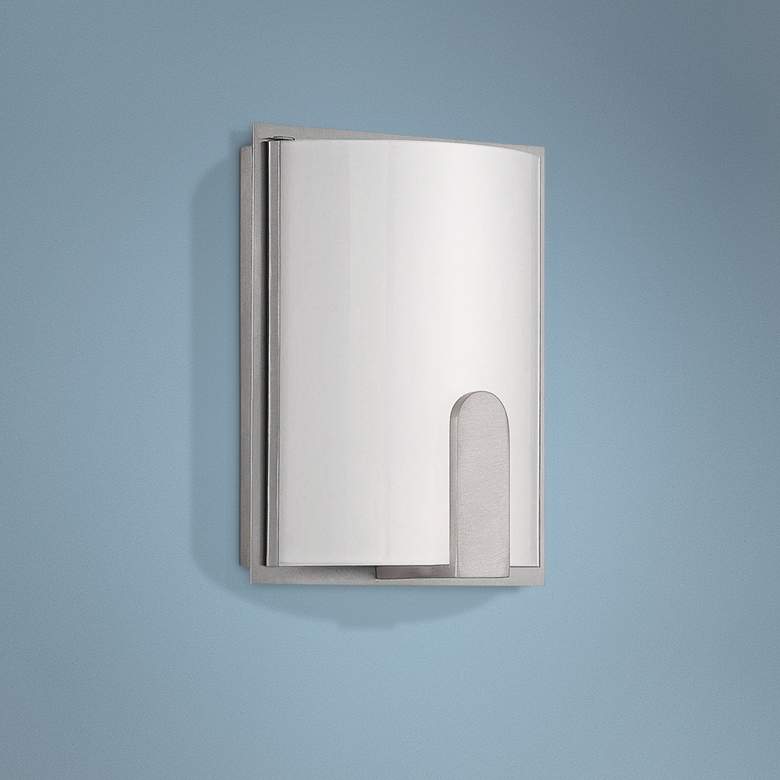 Image 1 dweLED Stella 8" High Brushed Nickel LED Wall Sconce