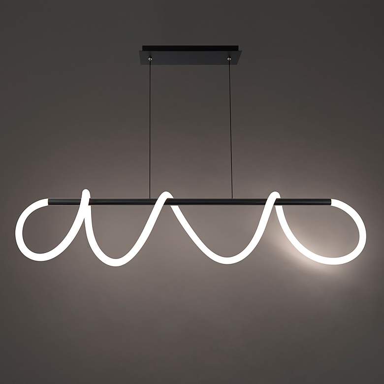 Image 6 dweLED Tightrope 45.63 inch Wide LED Modern Linear Pendant more views
