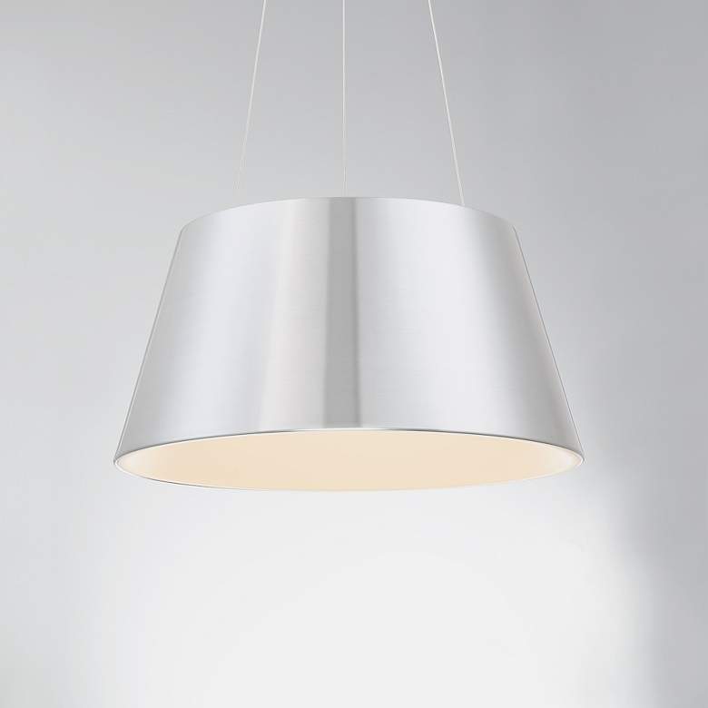 Image 3 dweLED Vida 18" Wide Brushed Aluminum LED Pendant Light more views