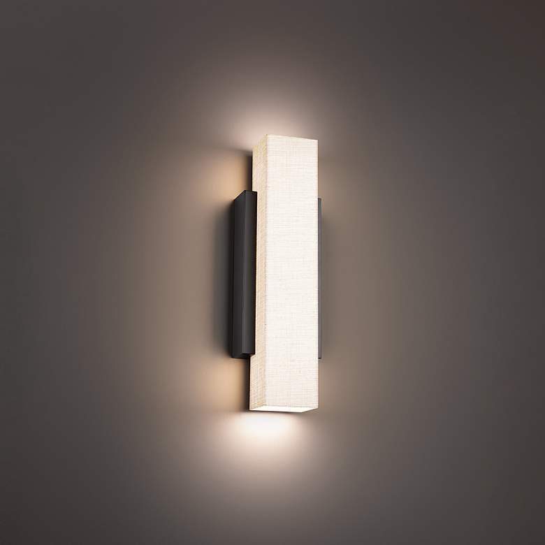 Image 2 dweLED Volga 17 3/4" High Black LED Wall Sconce