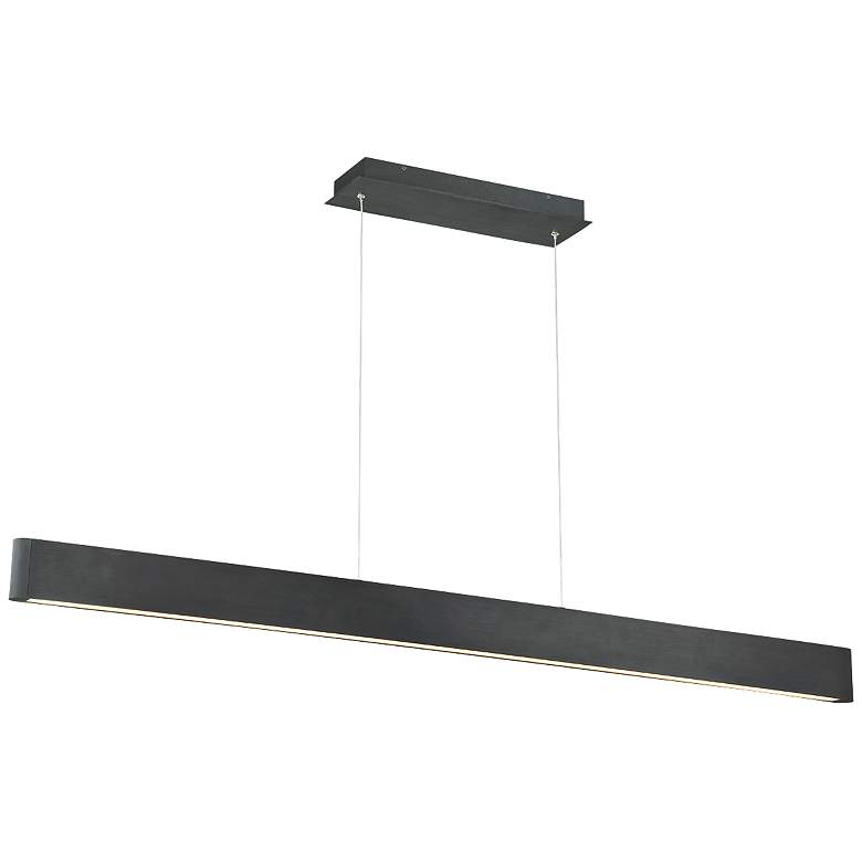 Image 2 dweLED Volo 54" Wide Black Bar LED Modern Linear Pendant