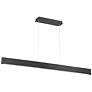 dweLED Volo 54" Wide Black Bar LED Modern Linear Pendant