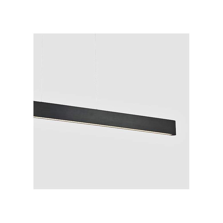 Image 3 dweLED Volo 54 inch Wide Black Bar LED Modern Linear Pendant more views