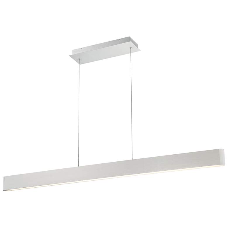 Image 2 dweLED Volo 54" Wide Brushed Aluminum LED Linear Pendant